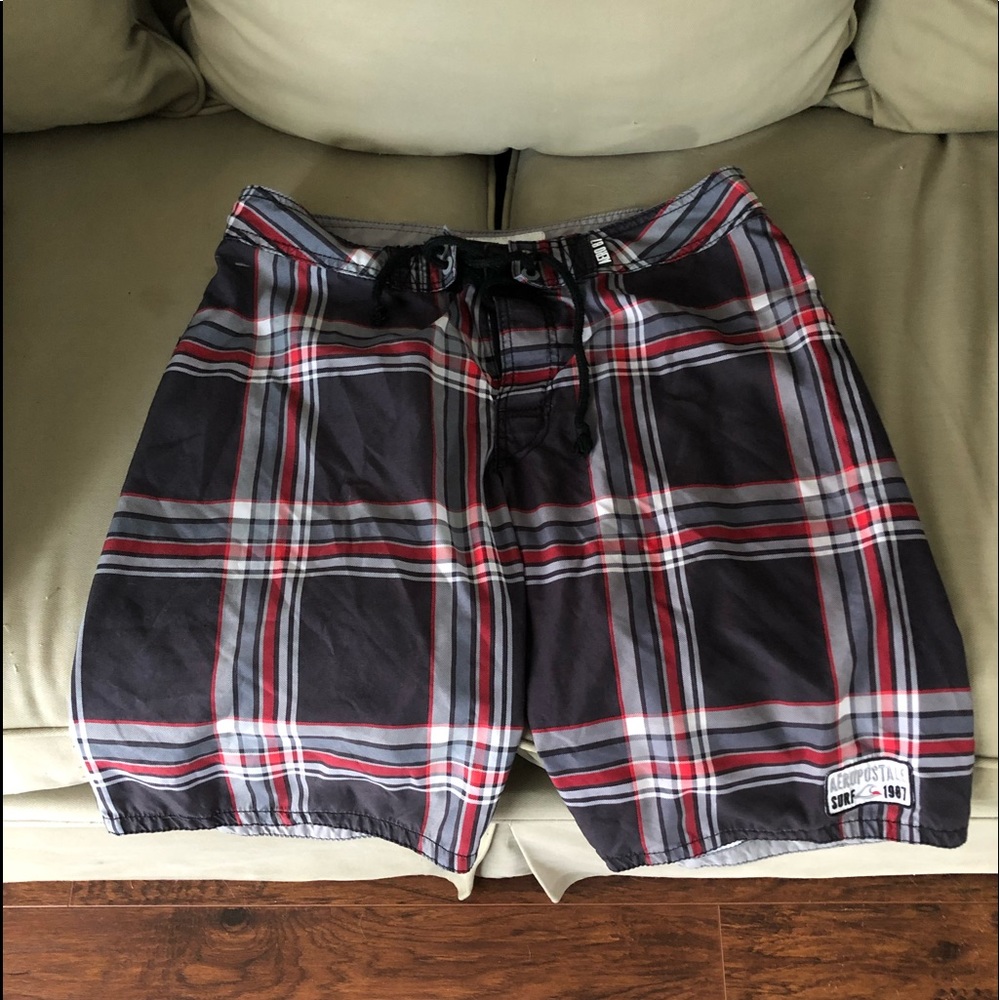 Men’s Plaid Swim Trunks